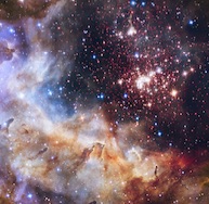 The young massive star cluster Westerlund 2 (HST)