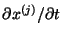 ${\partial x\ensuremath{^{(j)}}}/{\partial t}$