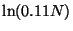 $\ln (0.11 N)$